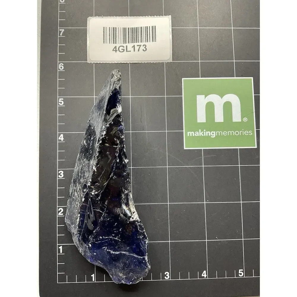 Cobalt Art Glass Cullet Glowing Translucent Manganese Slag Glass #4GL173‎